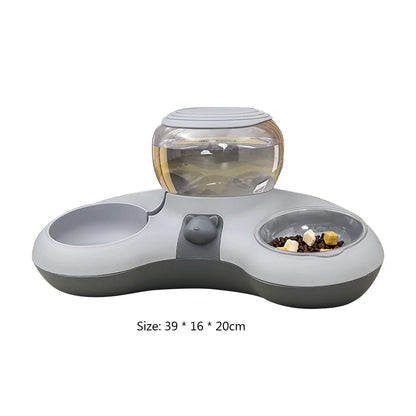 2 In 1 Auto Water Drinker for Cats Dogs Cat Food Bowl