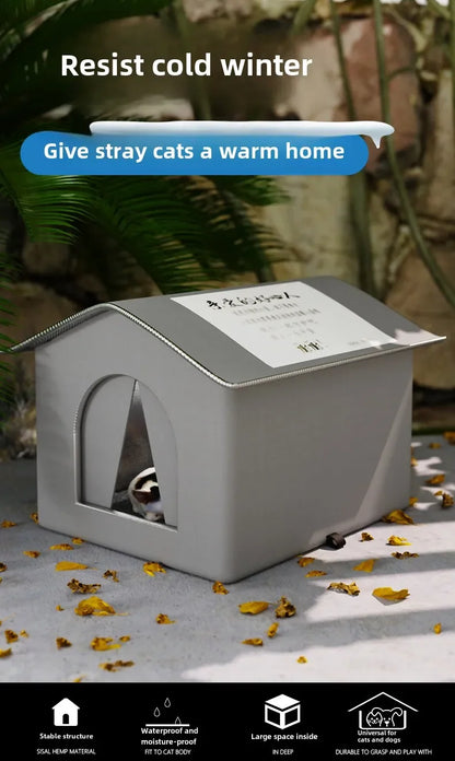 Waterproof Stray Cat House Outdoor Feral Cat Houses