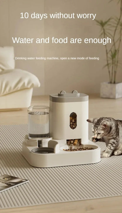 Automatic Cat Feeder Water Dispenser Set