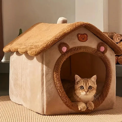 Foldable Pet House Removable Washable Cat House