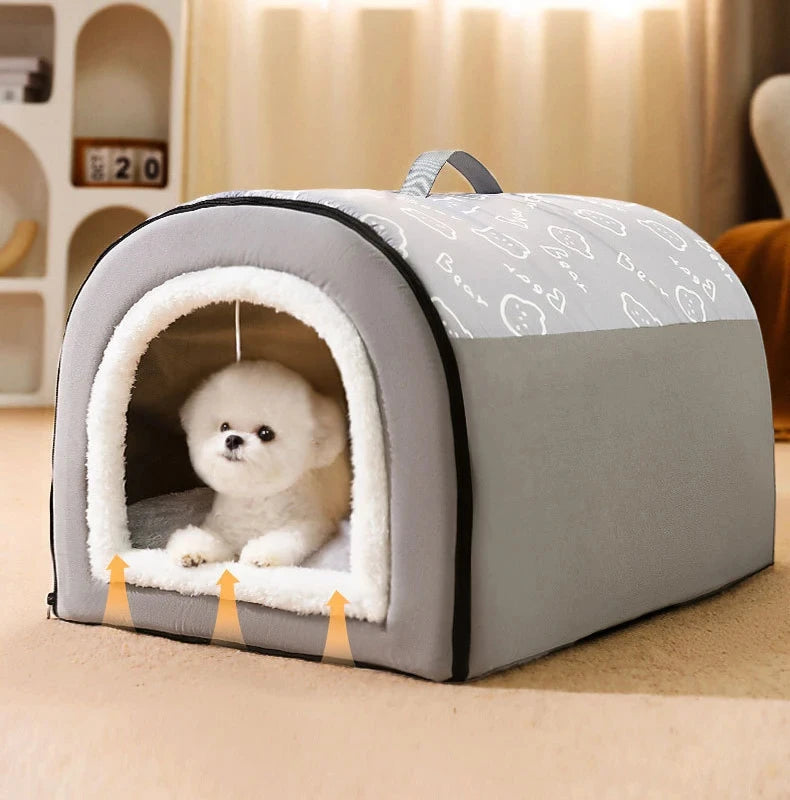 Warm Dog House Detachable Pet Sleeping