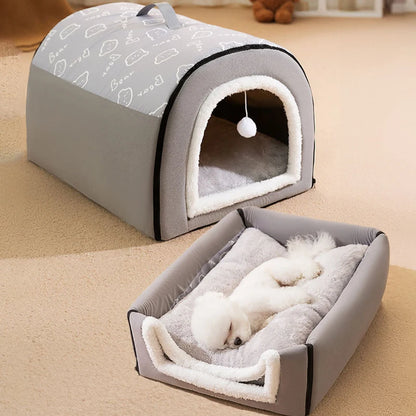 Warm Dog House Detachable Pet Sleeping