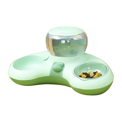 2 In 1 Auto Water Drinker for Cats Dogs Cat Food Bowl