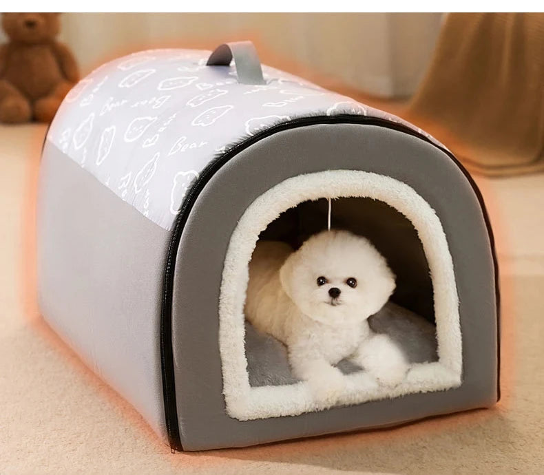 Warm Dog House Detachable Pet Sleeping