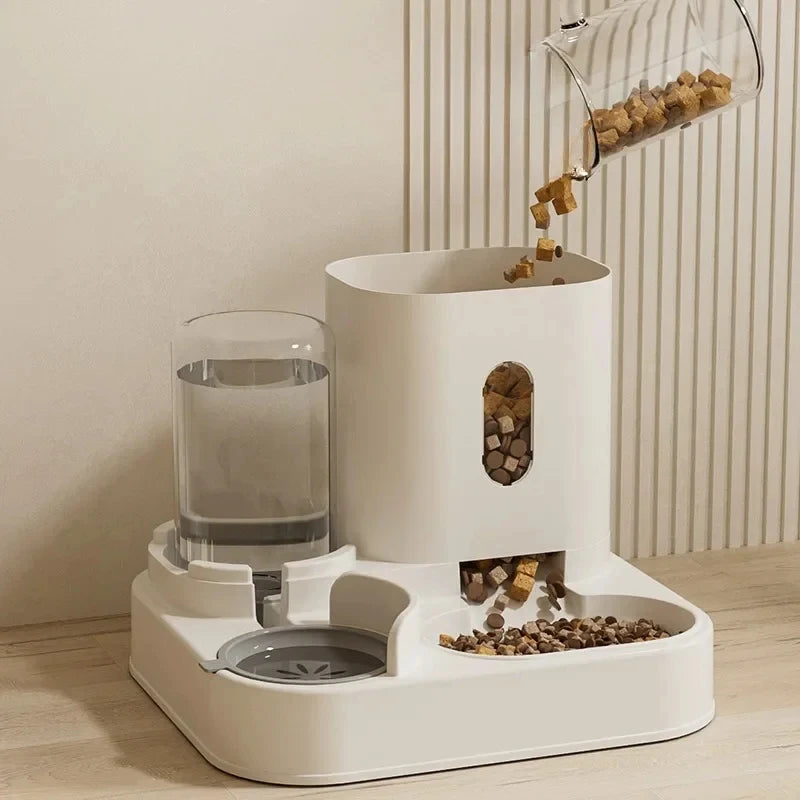 Automatic Cat Feeder Water Dispenser Set