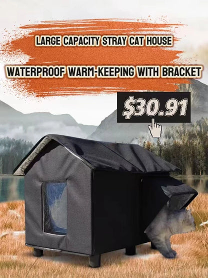 Waterproof Stray Cat House Outdoor Feral Cat Houses